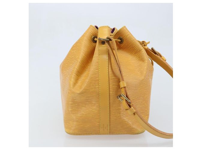 Noe LOUIS VUITTON Borsa a Spalla Petit Noé Epi Gialla M44109 LV Auth ARZ759 Giallo - vista 5