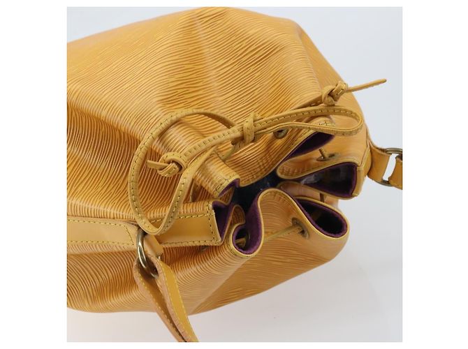 Noe LOUIS VUITTON Borsa a Spalla Petit Noé Epi Gialla M44109 LV Auth ARZ759 Giallo - vista 6