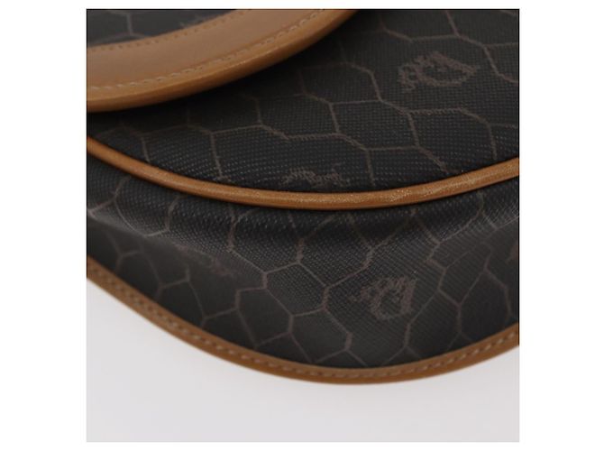 Borsa a spalla in tela a nido d'ape PVC nera e oro Christian Dior Auth ka3752 Nero D'oro - vista 10