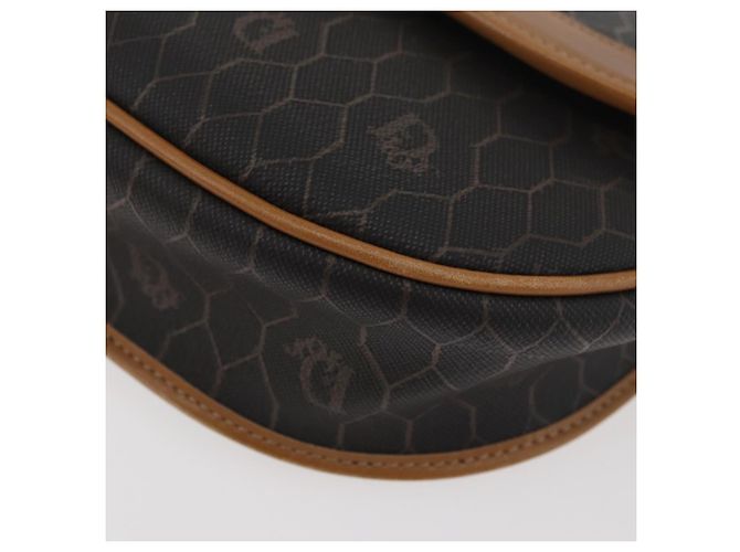 Borsa a spalla in tela a nido d'ape PVC nera e oro Christian Dior Auth ka3752 Nero D'oro - vista 11
