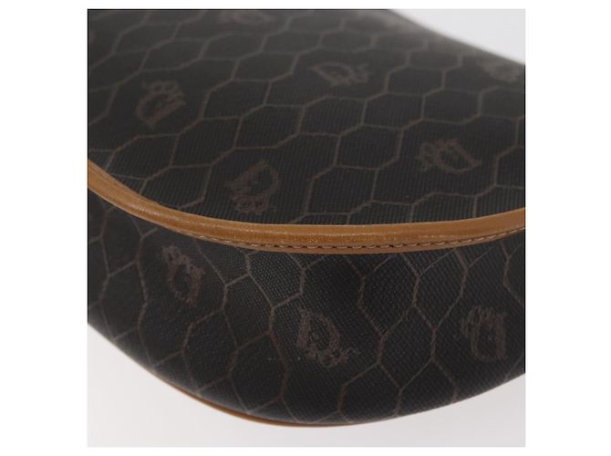 Borsa a spalla in tela a nido d'ape PVC nera e oro Christian Dior Auth ka3752 Nero D'oro - vista 13