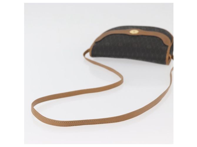 Borsa a spalla in tela a nido d'ape PVC nera e oro Christian Dior Auth ka3752 Nero D'oro - vista 7