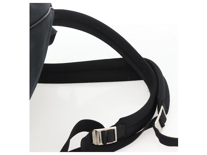 Zaino in tela nero e argento SAINT LAURENT Auth bs34220 - vista 10