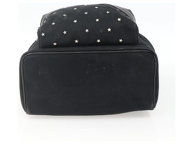 Zaino in tela nero e argento SAINT LAURENT Auth bs34220 - vista 11
