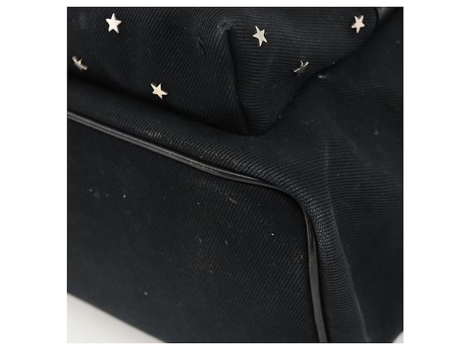 Zaino in tela nero e argento SAINT LAURENT Auth bs34220 - vista 12