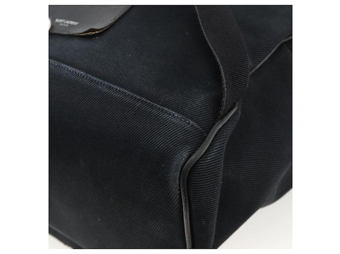 Zaino in tela nero e argento SAINT LAURENT Auth bs34220 - vista 14