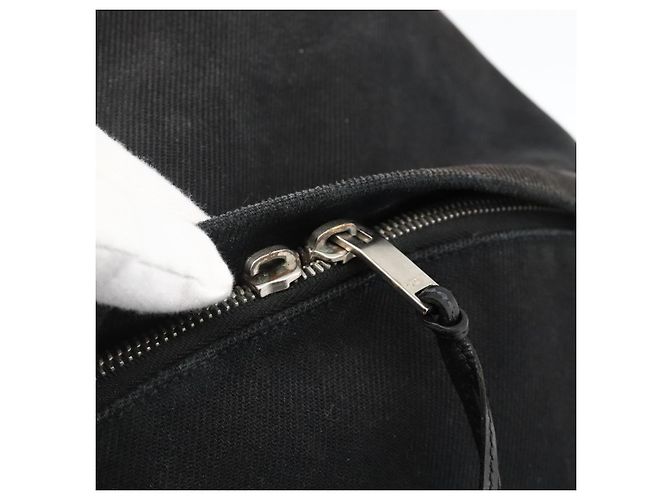 Zaino in tela nero e argento SAINT LAURENT Auth bs34220 - vista 19