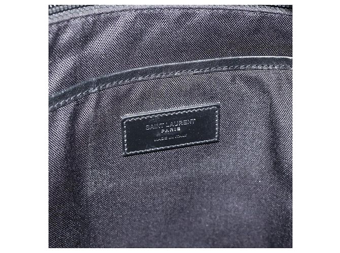 Zaino in tela nero e argento SAINT LAURENT Auth bs34220 - vista 20