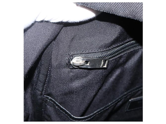 Zaino in tela nero e argento SAINT LAURENT Auth bs34220 - vista 24