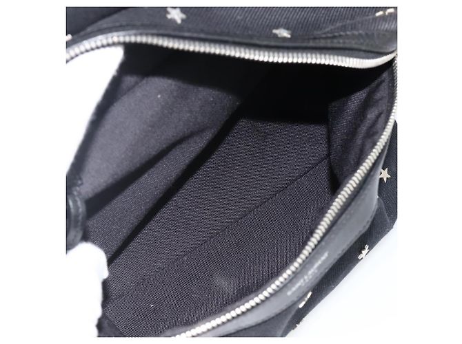Zaino in tela nero e argento SAINT LAURENT Auth bs34220 - vista 27