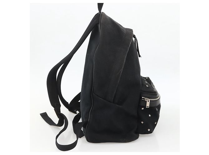 Zaino in tela nero e argento SAINT LAURENT Auth bs34220 - vista 4
