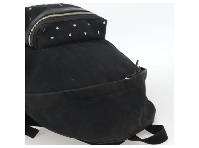 Zaino in tela nero e argento SAINT LAURENT Auth bs34220 - vista 6