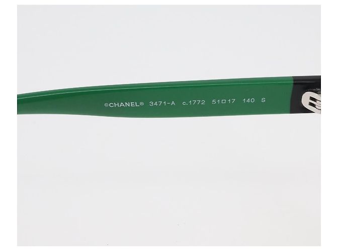 CHANEL COCO Mark Glasses plastic Green CC Auth BAZ663 - view 13