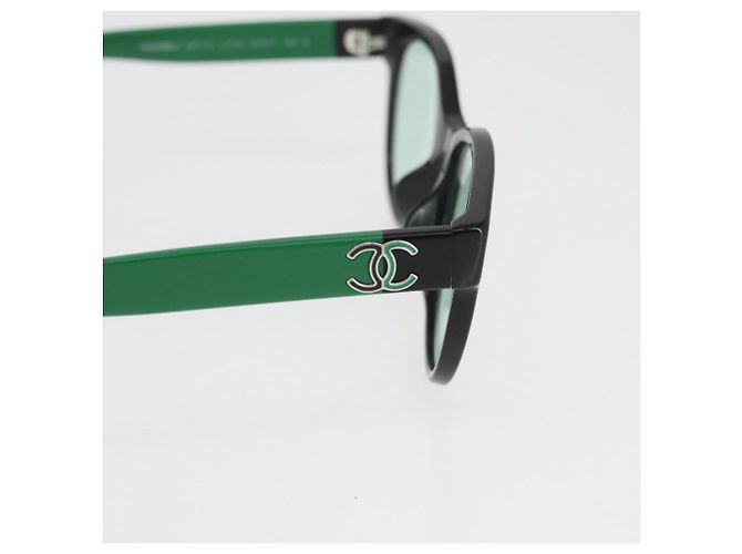 CHANEL COCO Mark Glasses plastic Green CC Auth BAZ663 - view 9