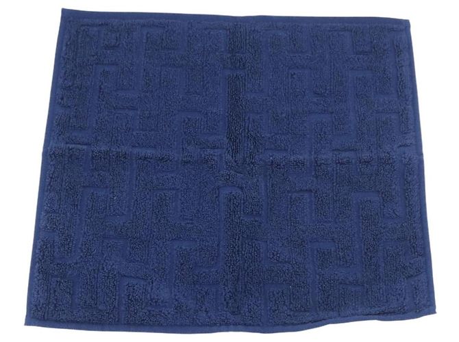 Hermès Serviette HERMES Coton 2 Set Bleu Orange Auth 174685A - vue 2