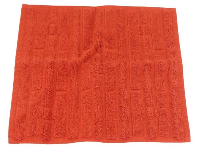 Hermès Serviette HERMES Coton 2 Set Bleu Orange Auth 174685A - vue 6