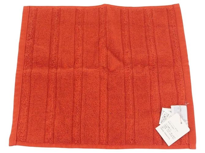 Hermès Serviette HERMES Coton 2 Set Bleu Orange Auth 174685A - vue 7