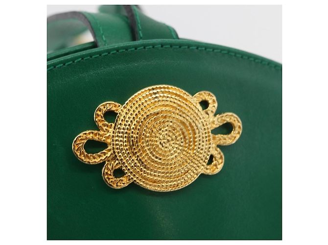 Borsa a Spalla Salvatore Ferragamo in Pelle Verde Oro Auth 167004A D'oro - vista 14