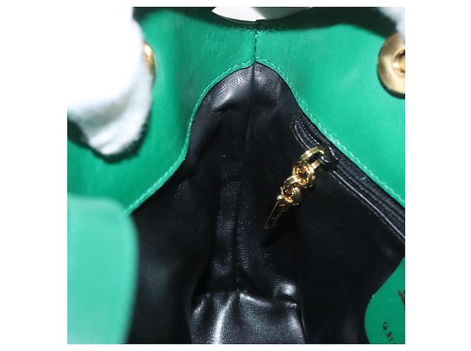 Borsa a Spalla Salvatore Ferragamo in Pelle Verde Oro Auth 167004A D'oro - vista 18