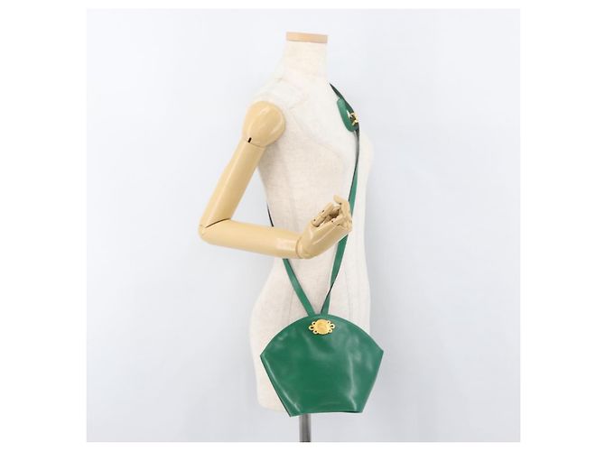 Borsa a Spalla Salvatore Ferragamo in Pelle Verde Oro Auth 167004A D'oro - vista 21