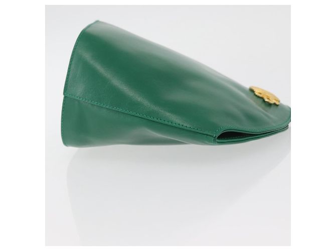 Borsa a Spalla Salvatore Ferragamo in Pelle Verde Oro Auth 167004A D'oro - vista 4
