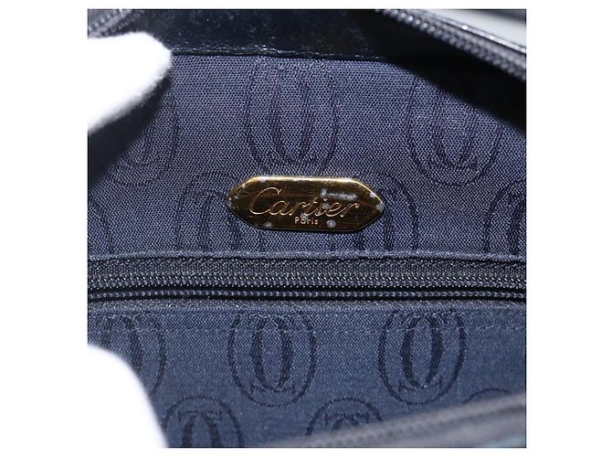 Borsa a Spalla Cartier in Pelle Blu Navy Oro Auth bs34428 D'oro - vista 15