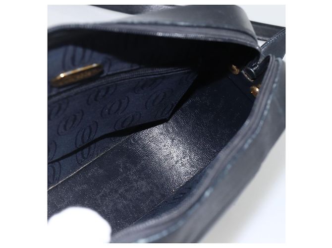 Borsa a Spalla Cartier in Pelle Blu Navy Oro Auth bs34428 D'oro - vista 17