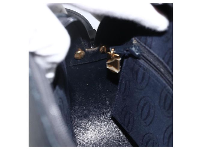 Borsa a Spalla Cartier in Pelle Blu Navy Oro Auth bs34428 D'oro - vista 18