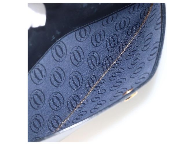 Borsa a Spalla Cartier in Pelle Blu Navy Oro Auth bs34428 D'oro - vista 21