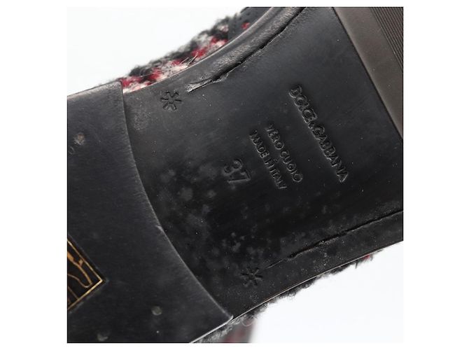 Dolce & Gabbana DOLCE&GABBANA Botas Largas Lana 37 Negro Auth 174624A - vista 10