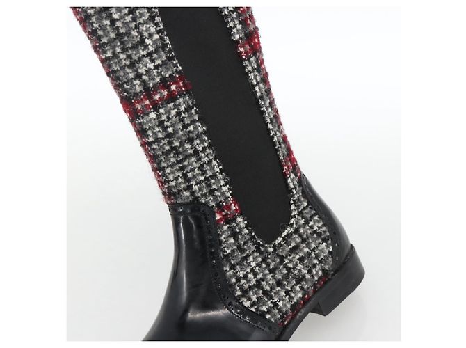 Dolce & Gabbana DOLCE&GABBANA Botas Largas Lana 37 Negro Auth 174624A - vista 13