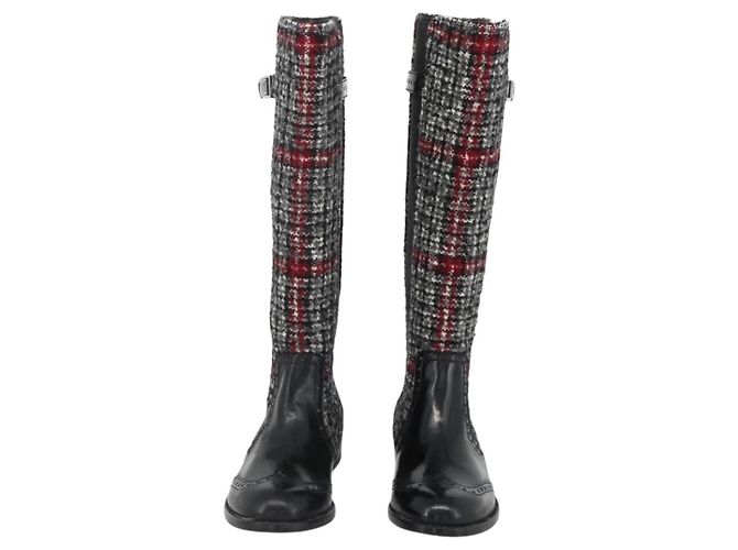 Dolce & Gabbana DOLCE&GABBANA Botas Largas Lana 37 Negro Auth 174624A - vista 2