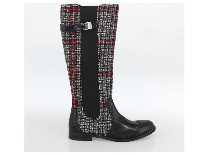 Dolce & Gabbana DOLCE&GABBANA Botas Largas Lana 37 Negro Auth 174624A - vista 21