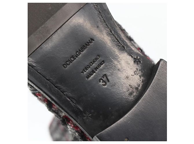 Dolce & Gabbana DOLCE&GABBANA Botas Largas Lana 37 Negro Auth 174624A - vista 26
