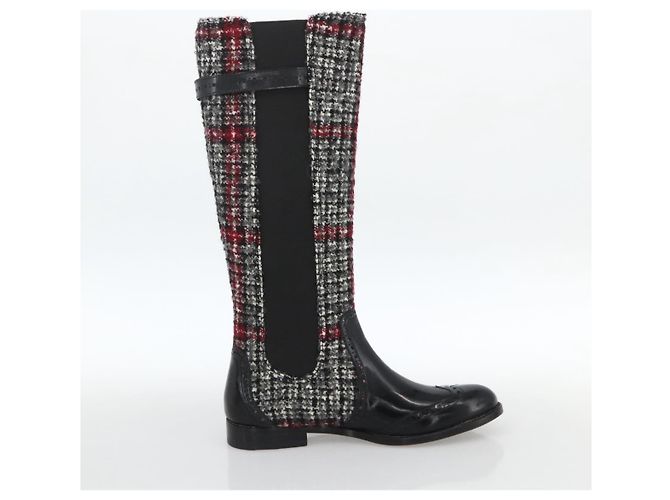 Dolce & Gabbana DOLCE&GABBANA Botas Largas Lana 37 Negro Auth 174624A - vista 4