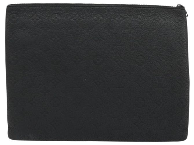 LOUIS VUITTON Taurillon Clemence LV Friend Pochette A4 Nera M80147 Auth YKZ1165SAM Nero - vista 3