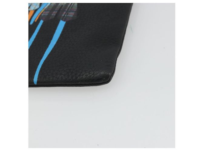 LOUIS VUITTON Taurillon Clemence LV Friend Pochette A4 Nera M80147 Auth YKZ1165SAM Nero - vista 8