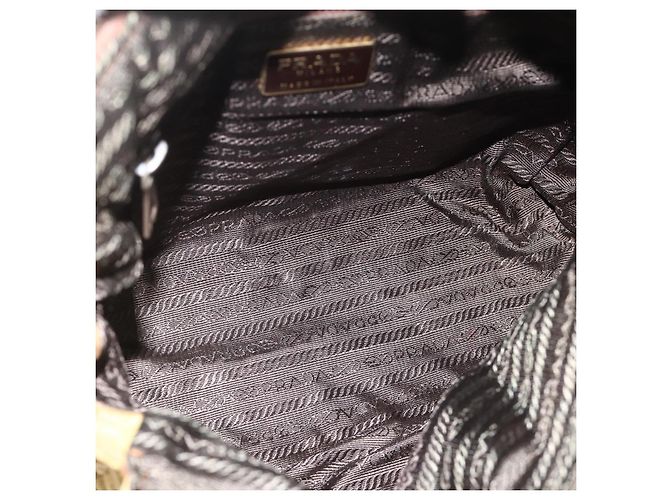 PRADA Borsa a Spalla con Catena Nylon Beige Oro Auth YKZ873 D'oro - vista 18