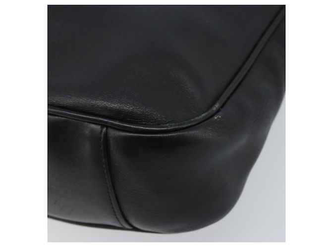 Borsa a mano in pelle Gucci Bamboo nera e oro 001 1638 3754 Auth YKZ262 Nero D'oro - vista 10