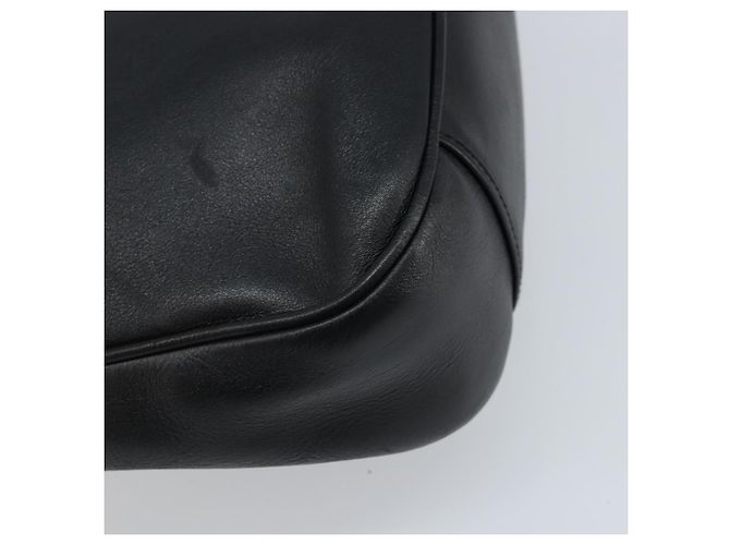 Borsa a mano in pelle Gucci Bamboo nera e oro 001 1638 3754 Auth YKZ262 Nero D'oro - vista 13
