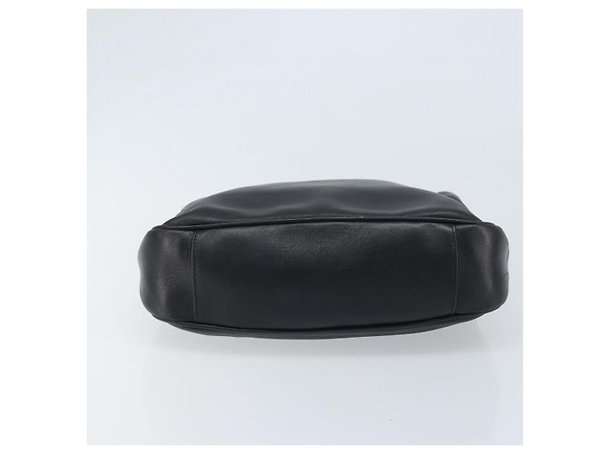 Borsa a mano in pelle Gucci Bamboo nera e oro 001 1638 3754 Auth YKZ262 Nero D'oro - vista 9