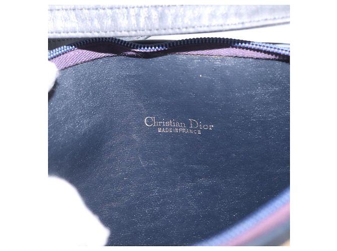 Borsa a Spalla in Tela Trotter Christian Dior Blu Navy e Oro Auth ARZ859 D'oro - vista 16