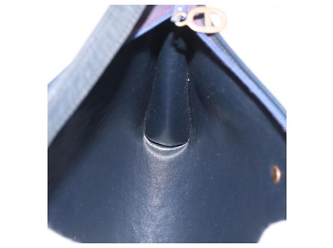 Borsa a Spalla in Tela Trotter Christian Dior Blu Navy e Oro Auth ARZ859 D'oro - vista 18