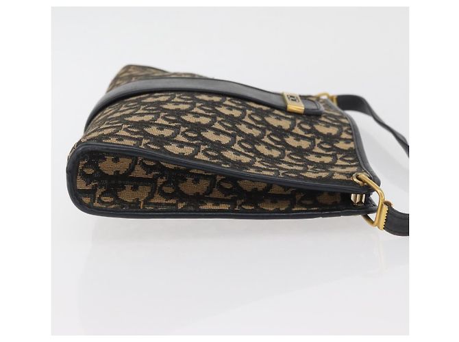 Borsa a Spalla in Tela Trotter Christian Dior Blu Navy e Oro Auth ARZ859 D'oro - vista 4