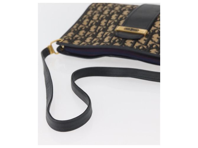 Borsa a Spalla in Tela Trotter Christian Dior Blu Navy e Oro Auth ARZ859 D'oro - vista 7