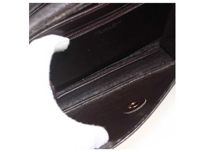 Sac à épaule en toile Trotter Christian Dior Beige Or Auth fm5276 Doré - vue 16