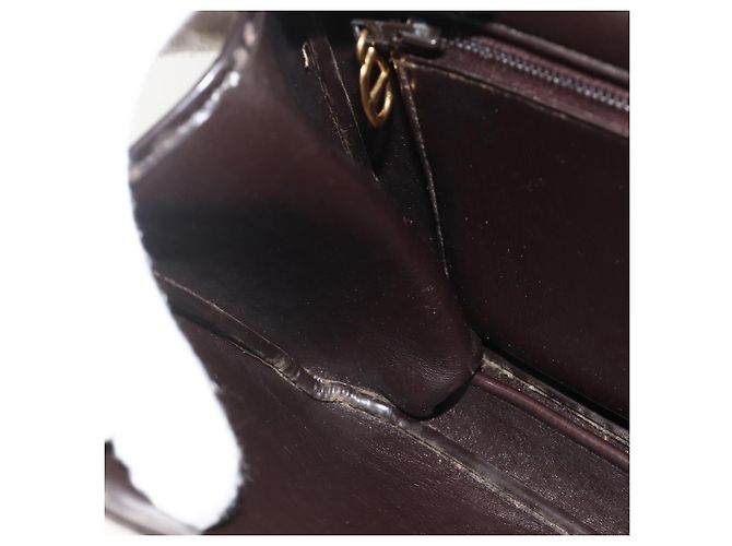Sac à épaule en toile Trotter Christian Dior Beige Or Auth fm5276 Doré - vue 18