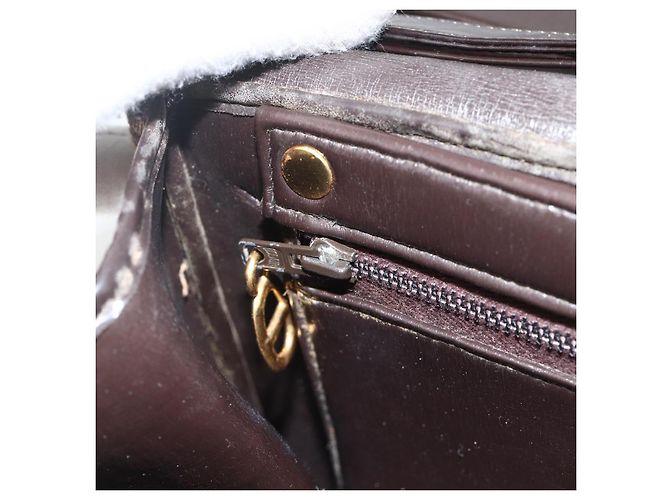 Sac à épaule en toile Trotter Christian Dior Beige Or Auth fm5276 Doré - vue 19