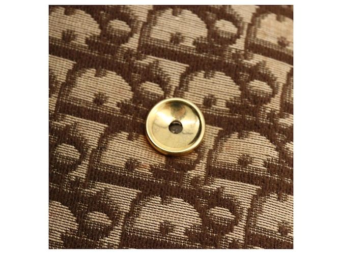 Sac à épaule en toile Trotter Christian Dior Beige Or Auth fm5276 Doré - vue 22