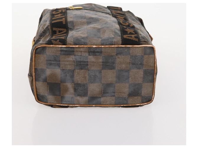 Pequin FENDI Pecan Canvas Tote Bag Beschichtete Leinwand 3 Set Braun Schwarz Auth ti3816 - Ansicht 20